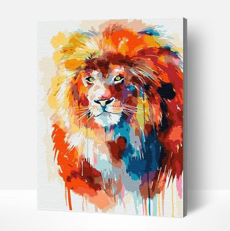 Ravensburger Creart Boho Lion Paint by Numbers Kit for Adults - Painting  Arts an